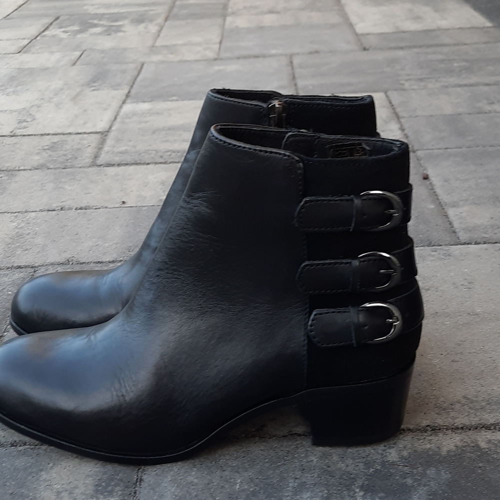 Hudson London Black Leather Eris Ankle Boots - Picture 3 of 12